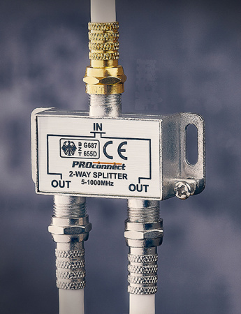 купить Делитель TVх2 5-1000МГц +3F-разъема  в Самаре Делитель TVх2 5-1000МГц +3F-разъема