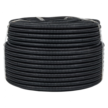 купить Труба гофра 16мм ПНД легкая 100м EKF черный в Самаре Труба гофра 16мм ПНД легкая 100м EKF черный