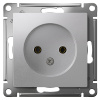 AtlasDesign алюминий розетка скрытая 1-мест IP20 