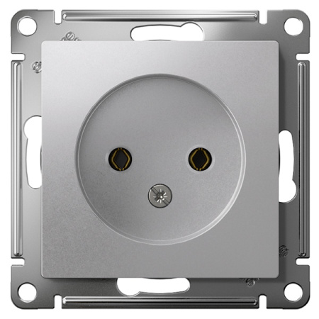 AtlasDesign алюминий розетка скрытая 1-мест IP20 