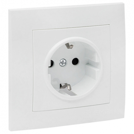 купить Валенсия белый розетка скрытая 1-мест заземление шторки IP20  в Самаре Валенсия белый розетка скрытая 1-мест заземление шторки IP20