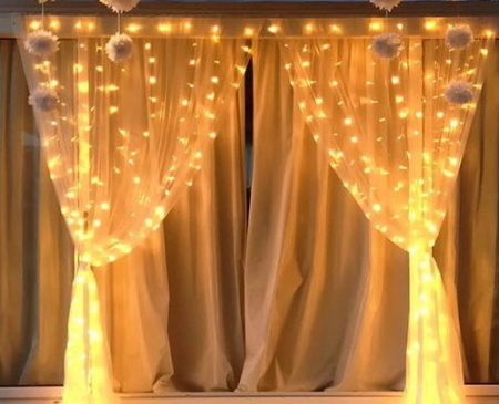 купить Гирлянда занавес 1,5*2,2м желтый 544свд IP20 прозрачный провод (до 8мод) в Самаре Гирлянда занавес 1,5*2,2м желтый 544свд IP20 прозрачный провод (до 8мод)