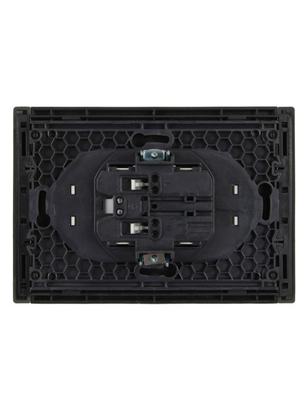 купить Фортепиано серый розетка скрытая 2-мест шторки IP20  в Самаре Фортепиано серый розетка скрытая 2-мест шторки IP20